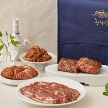 왕비집 - 추석 특선 갈비 선물세트 [D 세트 / 3kg] - 양념 소갈비 1kg 양념 LA갈비 1kg 한돈 양념구이 1kg, D 세트