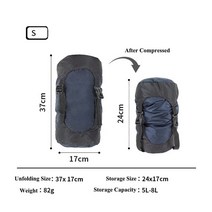 비비색 경량 1인 텐트 쉘터 백패킹 야전침대 비박 백팩킹 야외 방수 침낭 압축 물건 자루 캠핑 보관 배낭 여행 하이킹용 압축 가방 자루, DS