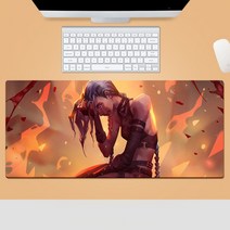 KDA 리그 오브 레전드 마우스 장패드 게임 주변 마우스패드 라지 사이즈 내오염성 견디다 창의 기념 선물, 1000*500*5mm, 패턴-20