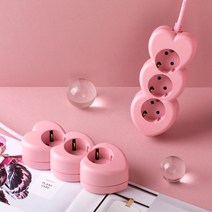 아이정 디자인 멀티탭 하트탭 2구 3구 16A 멀티탭, 2구 화이트, 1.5M, 1개