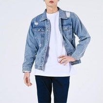 남성 빈티지 워싱 데님 데미지 청자켓 남자가을옷 청청코디 데님남방 20대