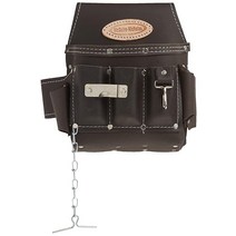 정품 McGuire-Nicholas 526-CC 브라운 프로페셔널 전기 기사용 파우치 오일 태닝 가죽, Pouch