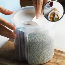 쌀보관법 원두보관 용기 시리얼통 강아지사료통, 화이트(소)