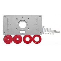 다기능 알루미늄 라우터 테이블 삽입 플레이트 목공 벤치 나무 라우터 트리머 모델 조각 기계, 빨간색