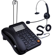 HePesTer P017BN2 Call Center Corded Phone with Headset 발신자 번호 확인 서비스 Speakerphone Home Office Landli