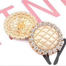 10 개/몫 황금 다이아몬드 의류 단추 여자의 코트에 대 한 장식 패션 라운드 금속 봉 제에, 금