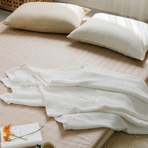 더블샵 소프트 모달 피그먼트 와플 여름이불 스프레드 165x200, 내추럴