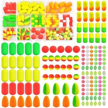 138Pcs Pompano Rigs 플로트 비즈 키트 거품 Snell 낚시 부동 Bobbers 서핑 라이브 미끼 Walleye 조작 액세서리 만들기