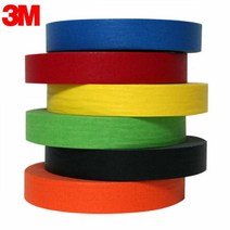 [sseiyou77] 3M 칼라 종이 마스킹테이프 20mm x 40M 6색 택1, 색상, 3M 노란색