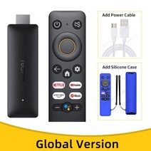 셋탑박스 OTT셋톱박스 realme 4k smart tv stick 1080p global version 12gb ram 8gb rom arm cortex a35 quad tv, 블루케이스 케이블, 1080pverson 유 차지