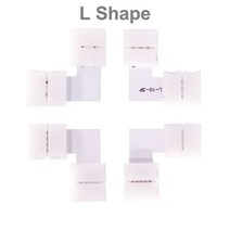 LED 스트립 솔더리스 Led 커넥터 2/3/4/5PIN L/T/X 모양 10mm WS2811 WS2812 3528 5050 RGB Led 스트립 조, [02] L Shape, [03] 10Pcs, [04] 5Pin