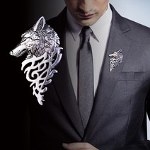 빈티지 늑대 정장 뱃지 정장브로치 옷깃뱃지 배찌 금속뱃지 코사지 가방 여자 남자