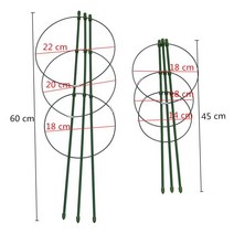 1 pc 내구성 크리 에이 티브 등반 포도 나무 랙 45 cm/60 cm 플라스틱 코팅 철 식물 지원 프레임 정원 발코니 꽃 격자, [01] About 45cm