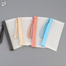 휴대용 반투명 심플투톤 파우치 화장품 파우치 세면용품 위생용품 파우치