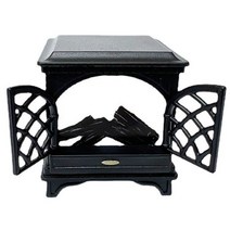 diy 집만들기 세트 미니어쳐 1:12 인형집 미니어처 벽난로 1 개 빛나는 스토브 모델 가구 주방 거실 장, 01 BK