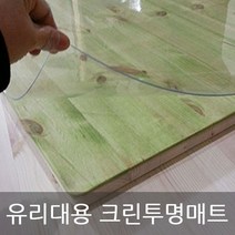 투명매트 책상매트 식탁매트 테이블매트 흠집방지 상판보호 유리대용 데스크, 투명, 두께 2mm] 50cm X 10cm