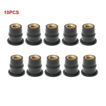 10 pcs 범용 m5 고무 너트 오토바이 앞 유리 앞 유리 볼트 나사 너트 패스너 혼다 스즈키 야마하 가와사키, 협력사, 10개