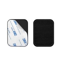 [올리보] 휴대폰 마그네틱 자석 거치대 스틸 메탈 플레이트 0.4mm, PU사각블랙, 1개