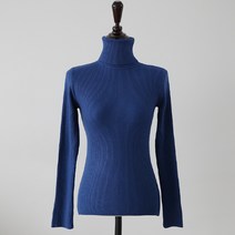 제니트 여성 슬림핏 터틀넥 데일리룩 베이직 골지 니트 실리골지폴라