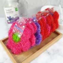 엘이케이 고급 아크릴 수세미(꽃), 10개