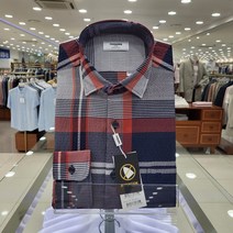 레노마셔츠 긴팔 서커 선염 빅체크 일반셔츠 RMLSGP056