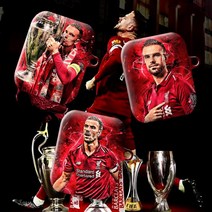 와우박스 주문제작 프리미어리그 리버풀 조던 헨더슨(Jordan Henderson) 축구 선수 에어팟 버즈 무선 이어폰 케이스, 무광 하드케이스, 버즈 라이브(밑판 흰색)