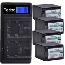 저무리 호환제품 2Pcs 3900mAh NP FV100 NP-FV100 배터리 + LCD 소니 NP-FV30 NP-FV50 NP-FV70 SX83E SX63E FDR-AX100E, 04 4 pcs set
