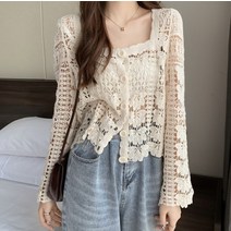 르엠마 린치 자수 비치웨어 간절기가디건 여자가디건 빅사이즈 루즈핏 여자가디건 여성가디건 봄가디건 롱가디건 여름 가디건