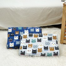휴잠 아동 메모리폼 베개 12종, 7.냥이-블루