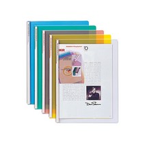 문화 레일클리어홀더 F490A-7 A4 10매입 둥근쫄대화일, 03-녹색 (F490A-7 10매 팩)