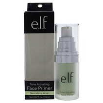 E.l.f. E.l.f 톤 조절 페이스 프라이머 소형 경량 오래 지속 실크처럼 매끄러움 고르지 않은 피부 톤과 홍조를 중화시키고 준비 모든 타입에 적합 13.9ml, 0.47 Fl Oz (Pack of 1), Tone Adjusting Green