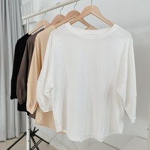루즈핏 9부 벌룬슬리브 티셔츠