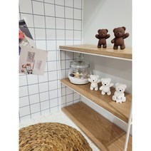 향기조아 차량용 탁상용 곰돌이석고방향제+리필오일set, 브라운안녕, 피오니