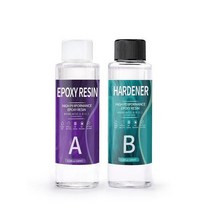 휴비나인 에폭시레진 크리스탈레진 11 AB 수지 에폭시 접착제 고점착성 경화제 크리스탈 DIY 액세서리 만들기 용품, 01A100gB100g