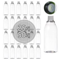 [50개묶음판매] 스킨캡 단마개용기 120ml 150ml 200ml 250ml 300ml 500ml 공병 화장품 소분 용기, 200ml(F) 투명용기, 흰색캡, 50개