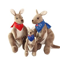 BAZA 귀여운 배주머니 캥거루 인형 2컬러 3종, 레드, 50cm