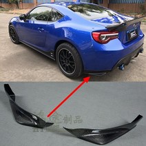 새로운 ts 스타일 자동차 리어 범퍼 스플리터 립 디퓨저 스포일러 커버 트림 애드온 for subaru brz sti 2013-2018용 에어로 사이드 앞치마, 없음