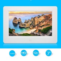 디지털액자 전자액자 전자앨범 초박형 LED 전자 사진 앨범 HD 디지털 포토 프레임 LCD 7 인치 1024x600, 04 AU 플러그