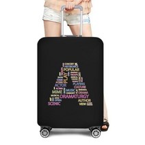 텍스트 레터 프린트 여행용 가방 커버 스트레치 러기지 먼지 18 인치28 인치 보호 케이스