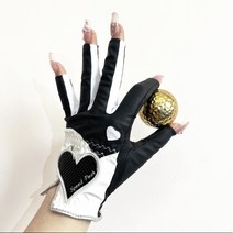 여성 골프 장갑 여름 핑거리스 네일 보호 여성 미끄럼 방지 웨어러블 통기성, 블랙