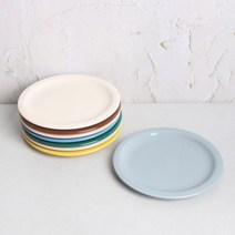 유광 스타 라인 원형접시 7인치, 베이지