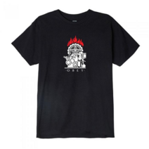 오베이 오베이 (163081711) 프린팅 프레스 스텐실 반팔티 BLACK