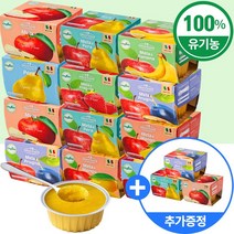 유기농 생과일 누바 퓨레 12팩(+3팩 추가증정) (100gX30개), 24개입, 달콤팩(사과4+딸기4+사과/배4)