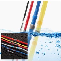 [10개] 슬리브 튜브 방수 숄더링 열 수축, 블루