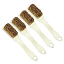파티킬 갭 클리닝 브러시 4팩 강모 6줄 스크럽 홈 디테일 코너 먼지 청소 도구 환기구 창 홈 욕실용 블랙 옐로우, 4