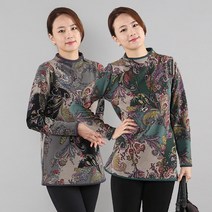 엄마옷 모슬린 페이즐리 반목 티셔츠 TP811006마담 미시옷 50대 중년여성의류 60대 엄마옷 빅사이즈 할머니옷 여성옷