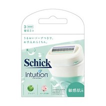 Schick (시크) 세련된 Schick 인투이션 민감한 피부용 교체 칼날(3개입) Schick(シック) シック Schick イントゥイション 敏感肌用 替刃(3コ入)