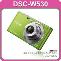 소니 정품 DSC-W530 고화질 슬림카메라 k, 8GB 메모리+케이스+리더기