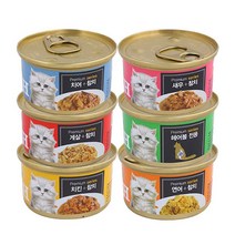 친절한 도그씨 프리미엄 골드 런치캔 80g x24개 고양이캔 고양이간식, 03 (골드)참치연어×24개