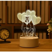 네온조명 간판 인테리어소품 LED줄 간접 수면등3D 램프 아크릴 USB LED 야간 조명 네온 사인 램프 크리스, 14 14 - 4 Love